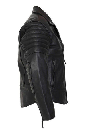 Longford Motorcycle Leather Jacket-Skintan Leather-Dark Fashion Clothing