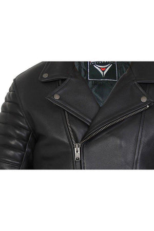 Longford Motorcycle Leather Jacket-Skintan Leather-Dark Fashion Clothing