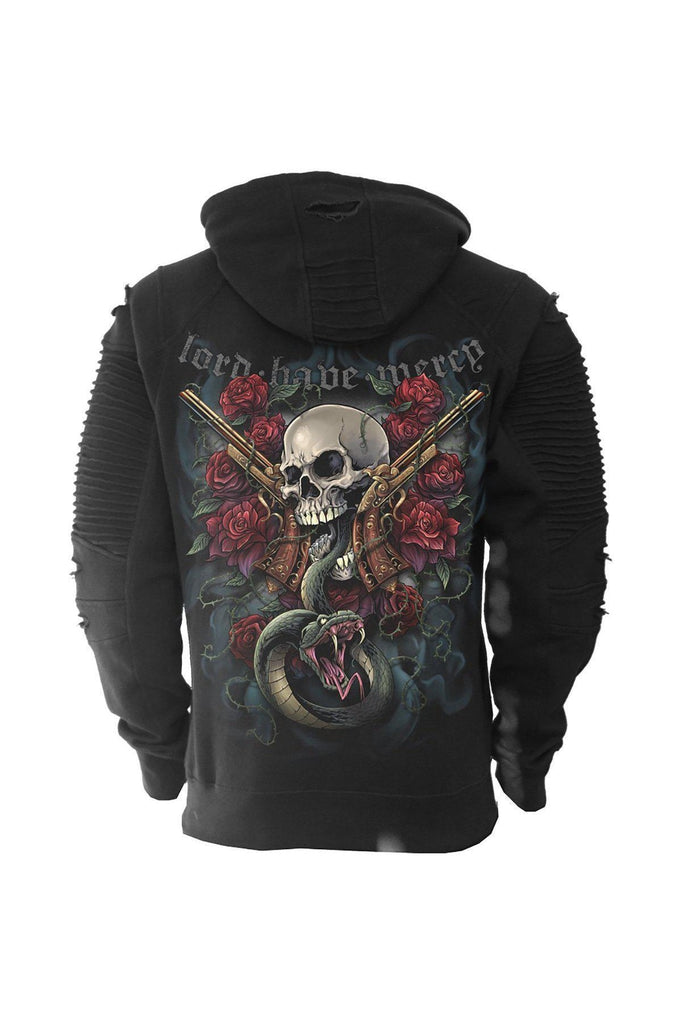 Lord Have Mercy - Premuim Biker Fashion Mens Hoodie-Spiral-Dark Fashion Clothing