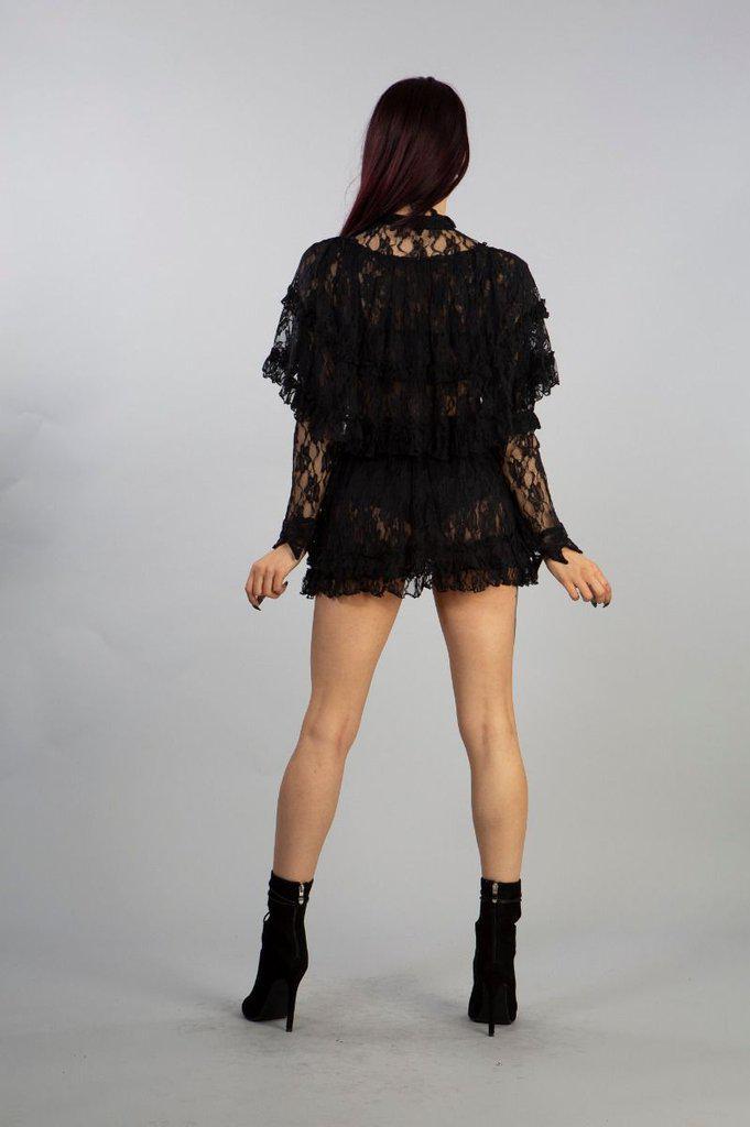 Louisa Victorian Gothic Jacket In Lace-Burleska-Dark Fashion Clothing