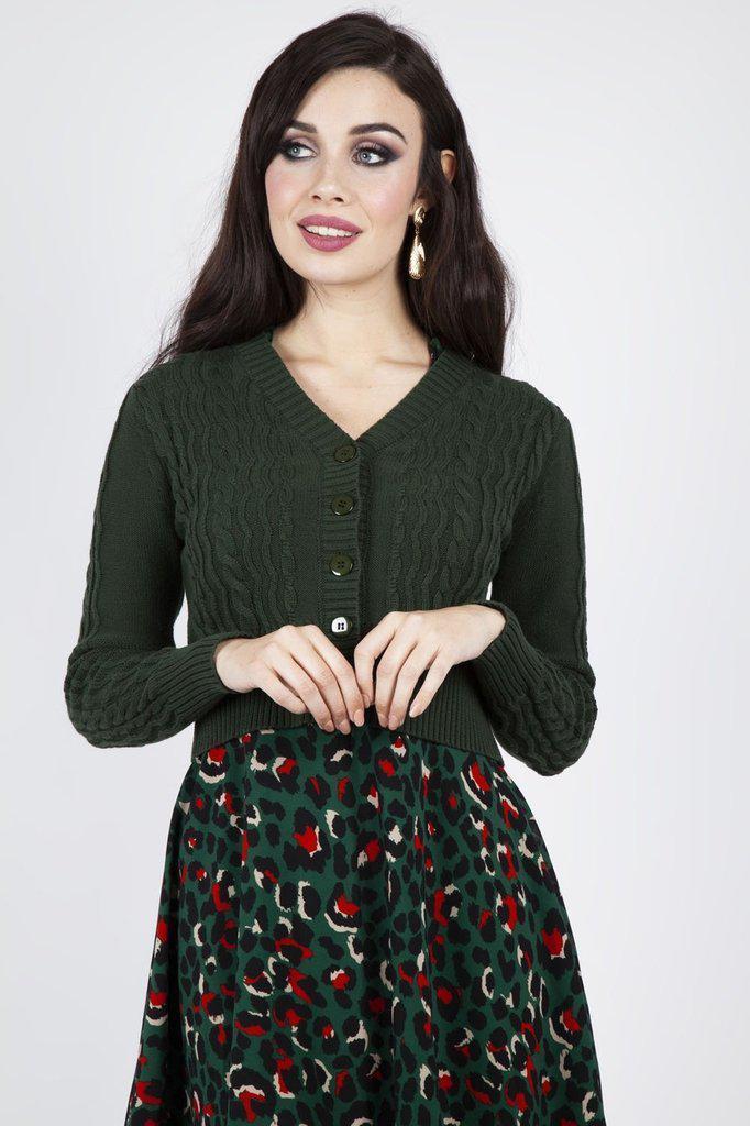 Mabel Cropped Cardigan-Voodoo Vixen-Dark Fashion Clothing