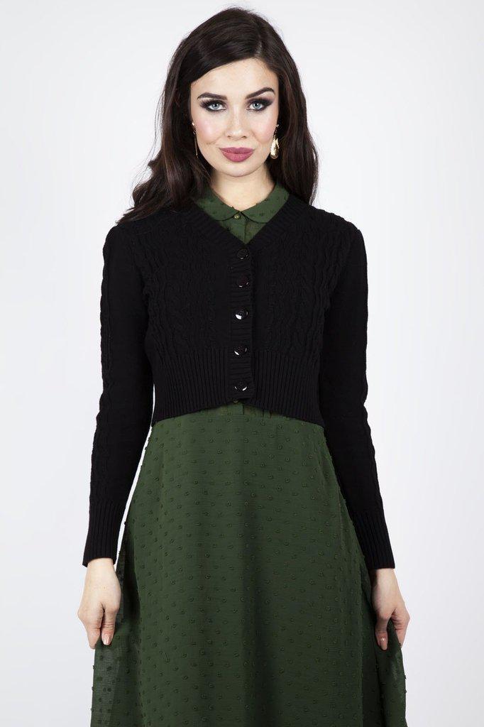 Mabel Cropped Cardigan-Voodoo Vixen-Dark Fashion Clothing