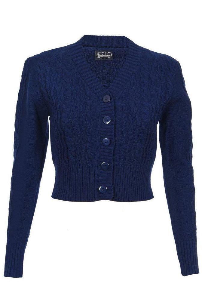 Mabel Cropped Cardigan-Voodoo Vixen-Dark Fashion Clothing