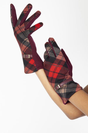Mabel Red 40s Belted Gloves-Voodoo Vixen-Dark Fashion Clothing