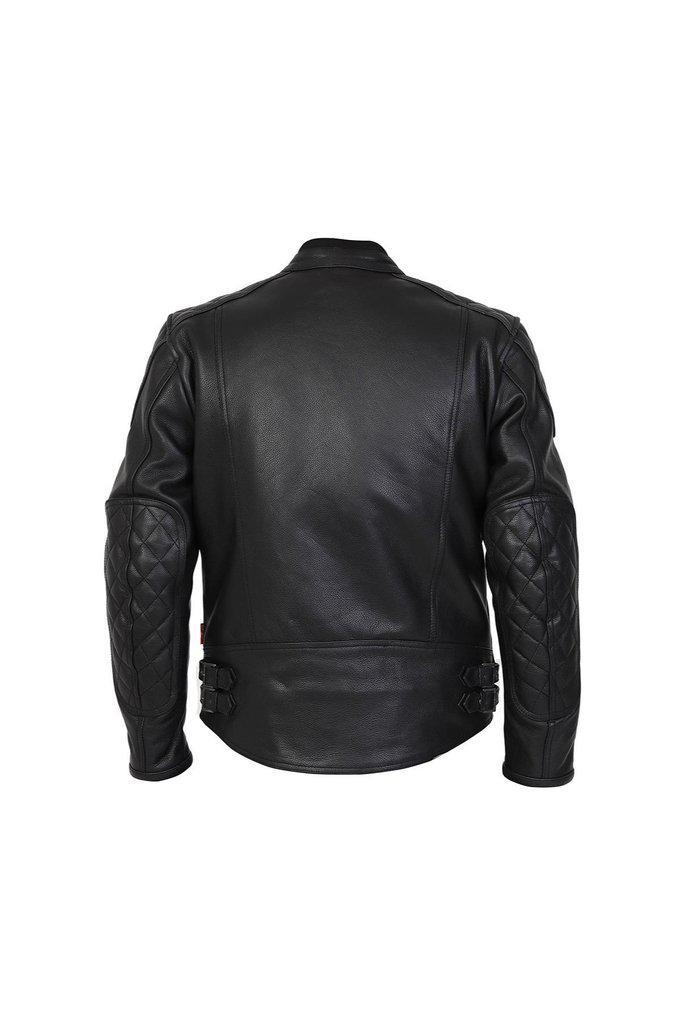 Macau Men’s Black Leather Motorcycle Jacket-Skintan Leather-Dark Fashion Clothing