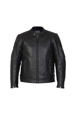 Macau Men’s Black Leather Motorcycle Jacket-Skintan Leather-Dark Fashion Clothing