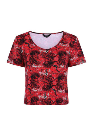 Mad Dame Crop Top-Banned-Dark Fashion Clothing