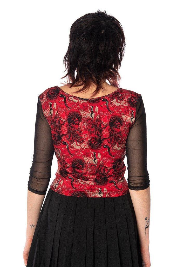 Mad Dame Mesh Top-Banned-Dark Fashion Clothing