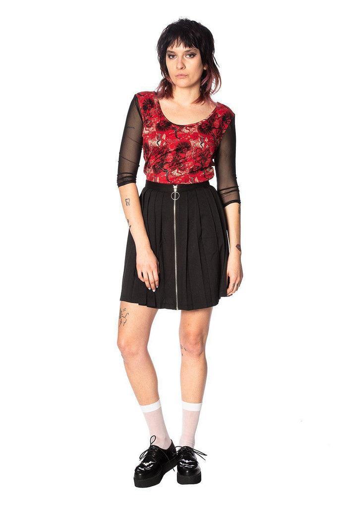 Mad Dame Mesh Top-Banned-Dark Fashion Clothing