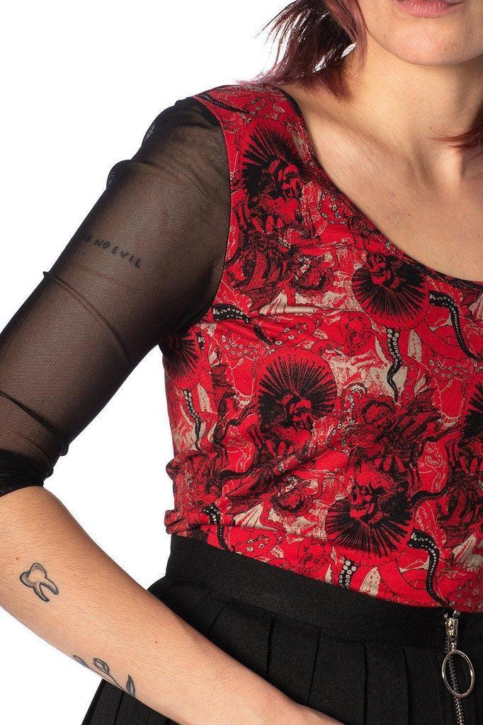 Mad Dame Mesh Top-Banned-Dark Fashion Clothing