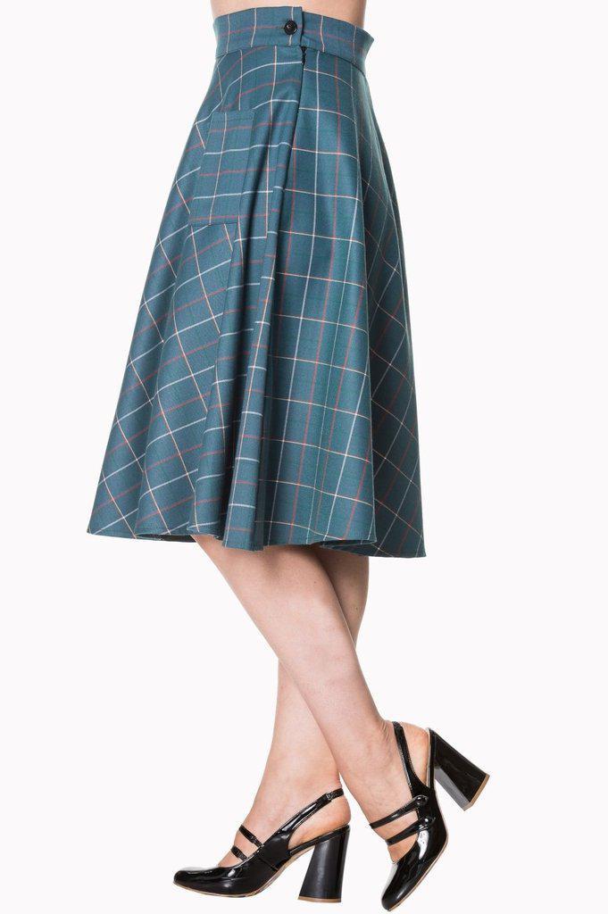 Maddy Flare Skirt-Banned-Dark Fashion Clothing