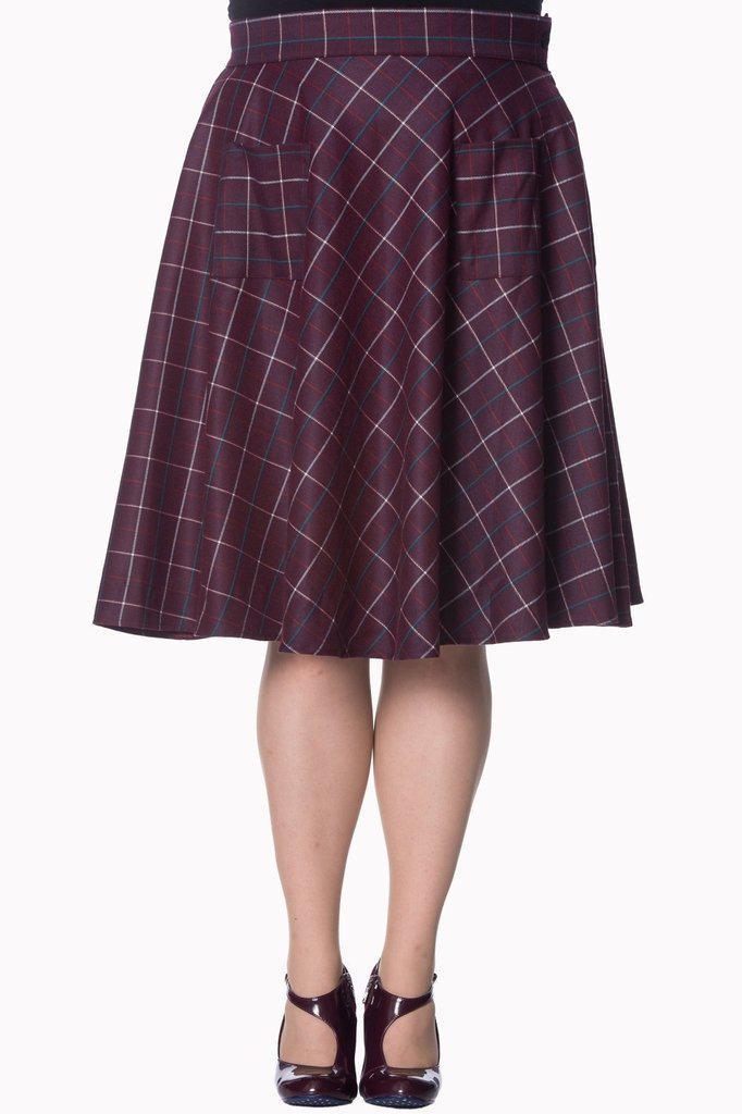 Maddy Flare Skirt-Banned-Dark Fashion Clothing