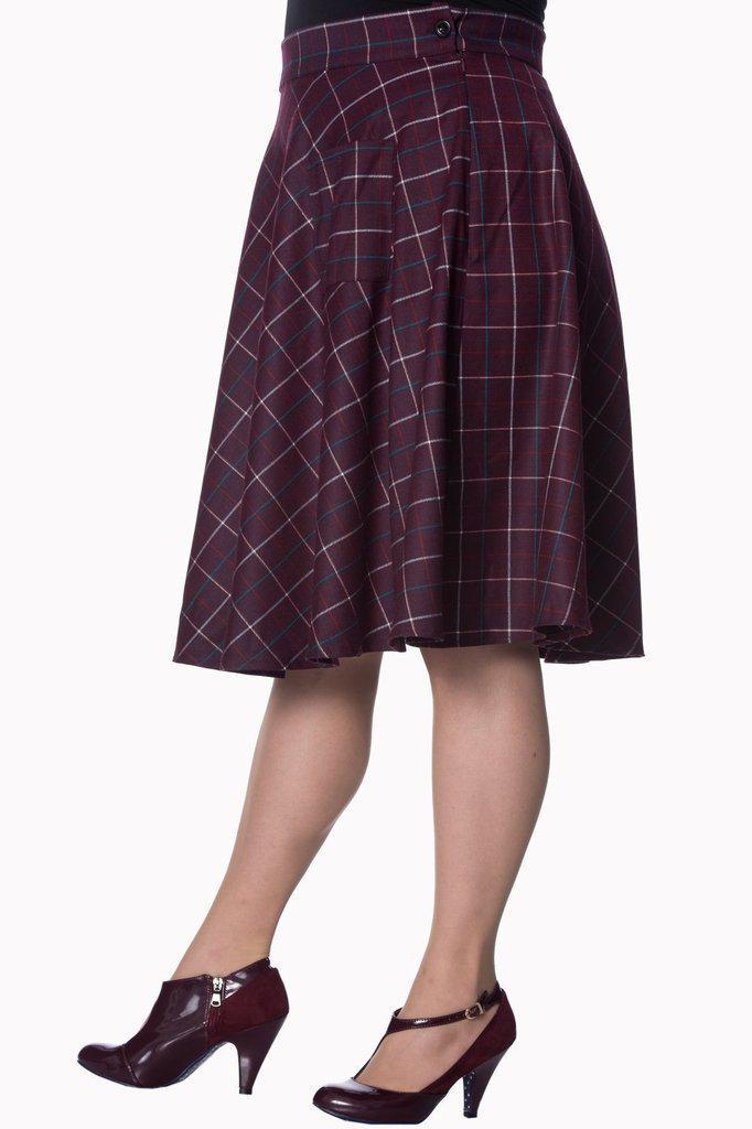 Maddy Flare Skirt-Banned-Dark Fashion Clothing