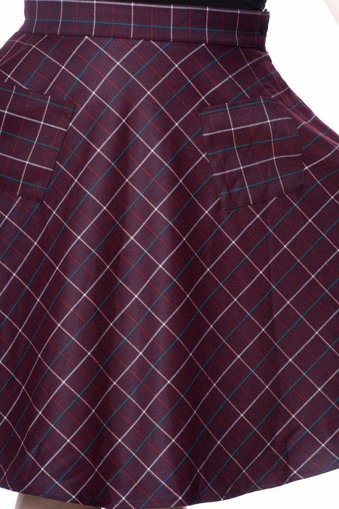 Maddy Flare Skirt-Banned-Dark Fashion Clothing