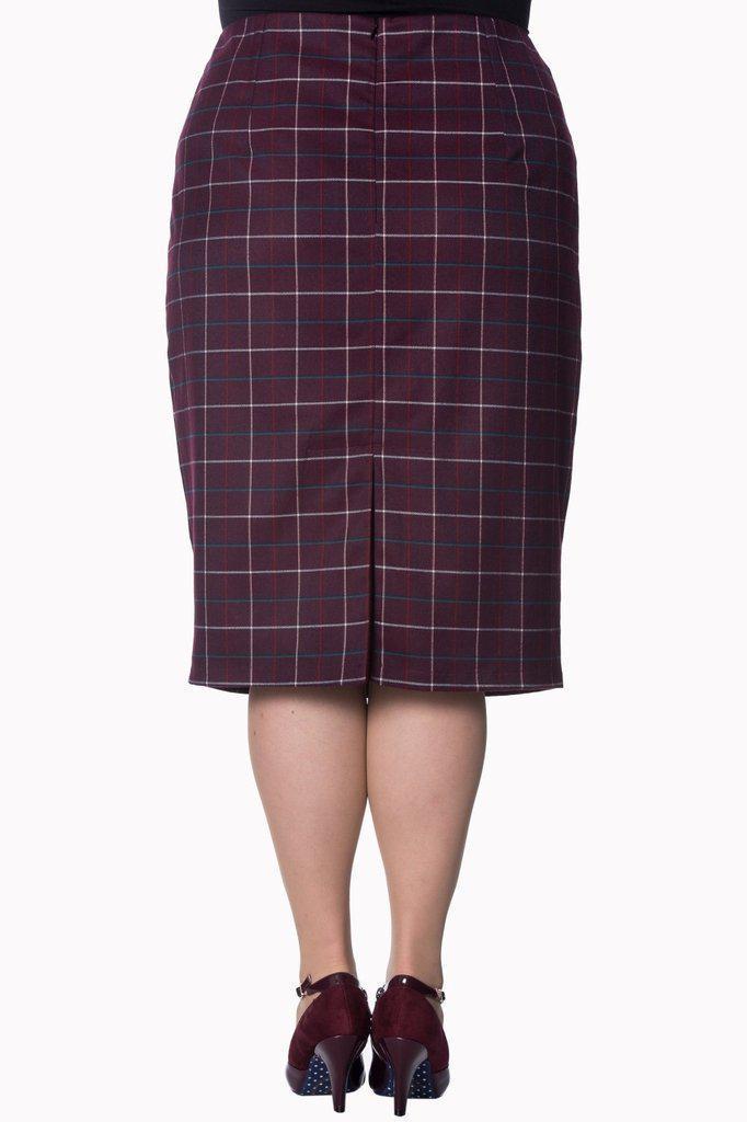 Maddy Plus Size Pencil Skirt-Banned-Dark Fashion Clothing