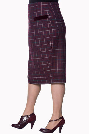 Maddy Plus Size Pencil Skirt-Banned-Dark Fashion Clothing