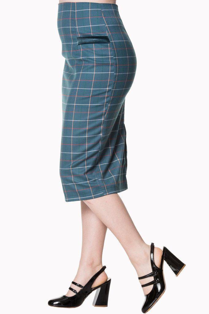 Maddy Plus Size Pencil Skirt-Banned-Dark Fashion Clothing