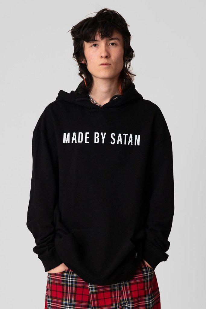 Made By Satan Oversize Hooded Sweat - Unisex-Long Clothing-Dark Fashion Clothing