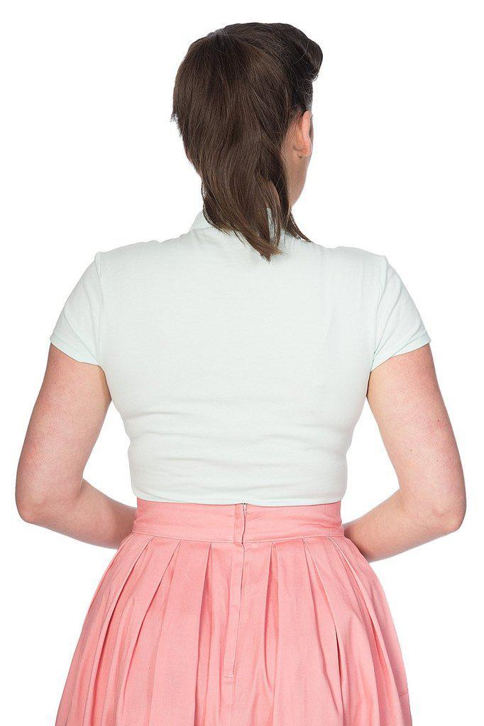 Mandarin Collar Top-Banned-Dark Fashion Clothing