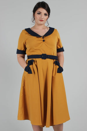 Maryann Dress with Short Sleeves-Voodoo Vixen-Dark Fashion Clothing