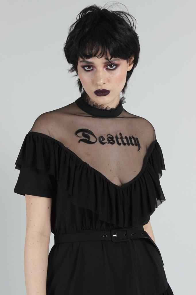 Meet Your Destiny Decadent Frill Dress-Jawbreaker-Dark Fashion Clothing