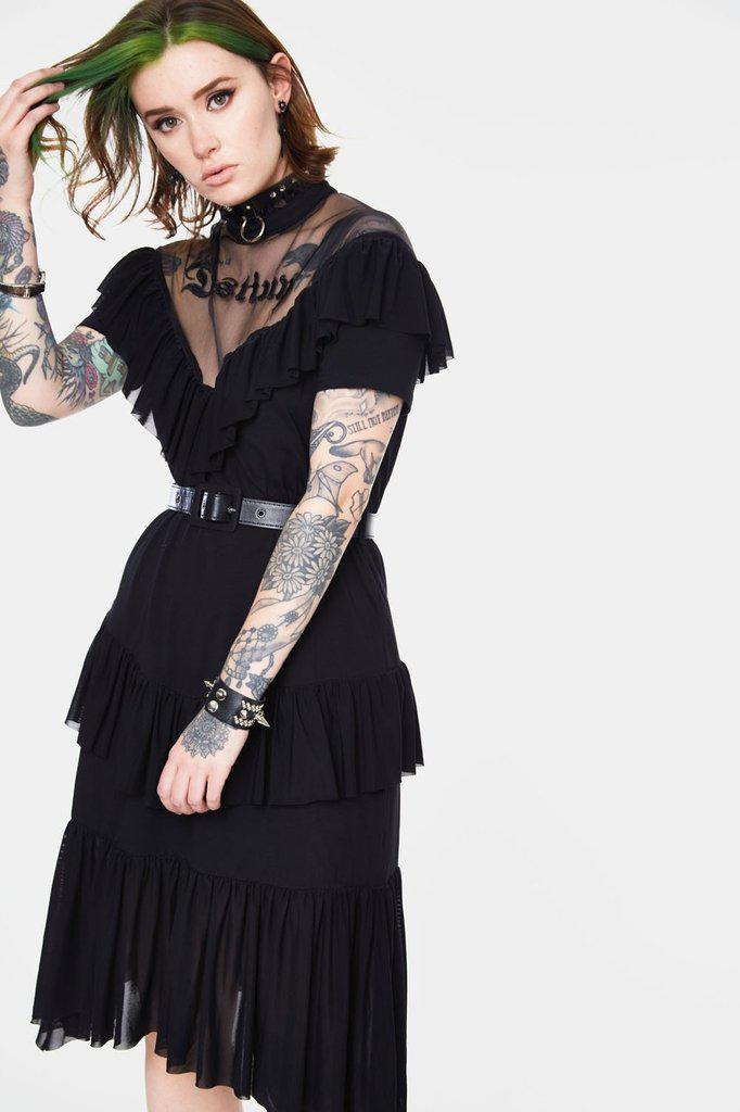 Meet Your Destiny Decadent Frill Dress-Jawbreaker-Dark Fashion Clothing