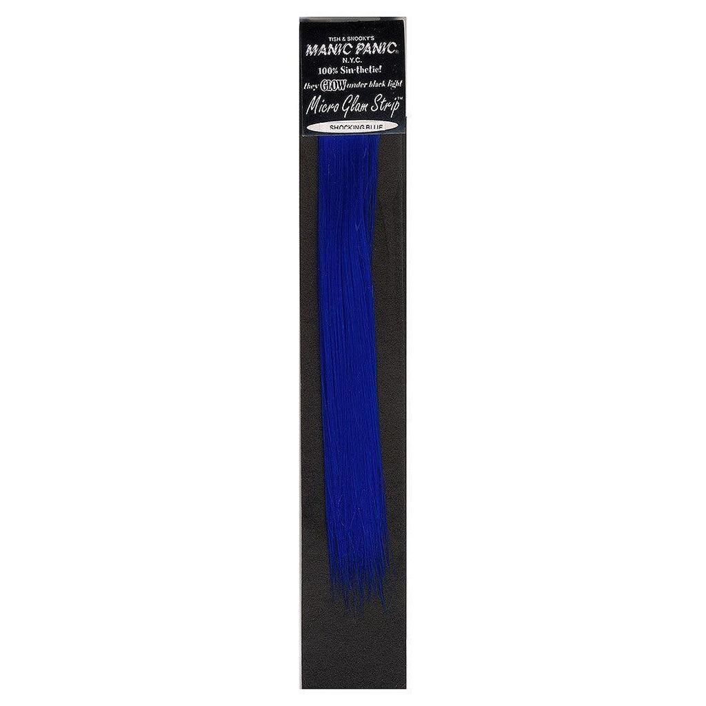 Micro Synthetic Glam Strips - Shocking Blue-Manic Panic-Dark Fashion Clothing