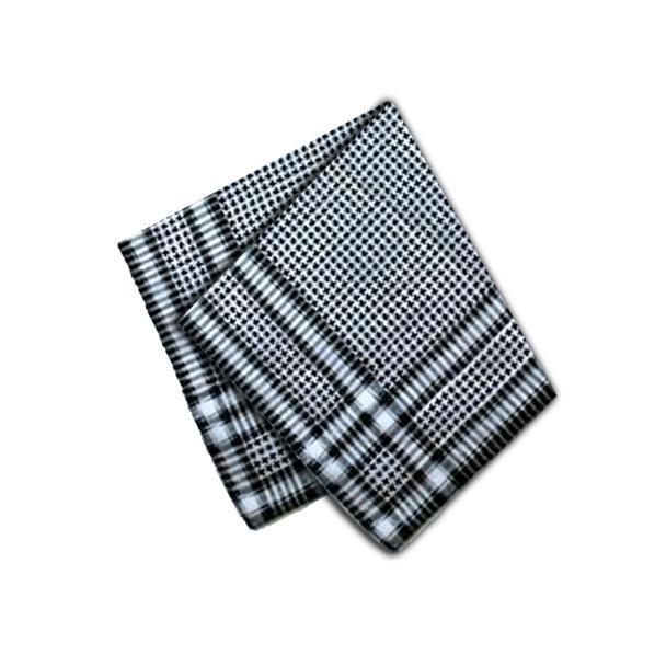 Military Scarf Arab Printed Shemagh Black Cotton Bandana - Salman-Dr Faust-Dark Fashion Clothing