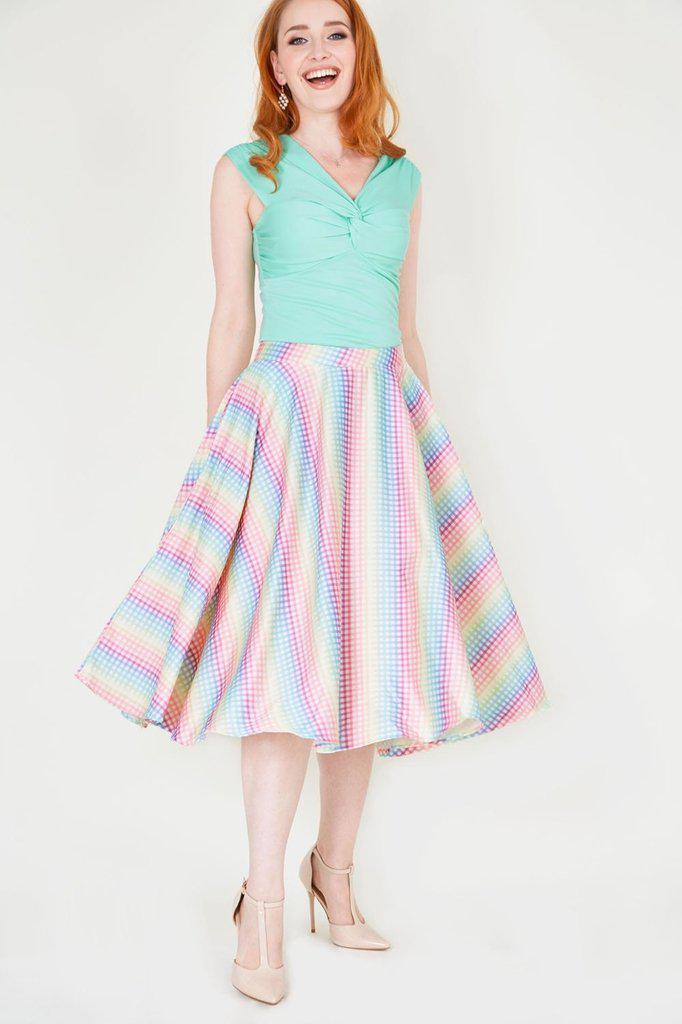 Milla Sleeveless Top With Knotted Bust-Voodoo Vixen-Dark Fashion Clothing