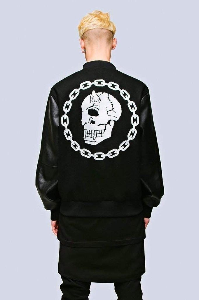 Mishka Chain Varsity Jacket - Unisex-Long Clothing-Dark Fashion Clothing