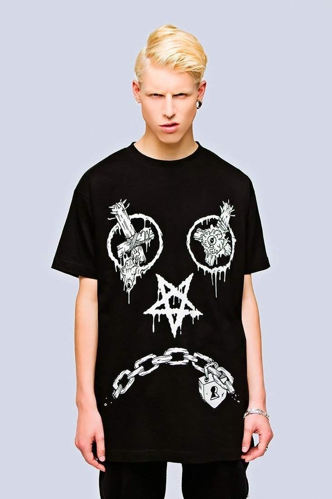 Mishka Vex T-Shirt - Unisex-Long Clothing-Dark Fashion Clothing