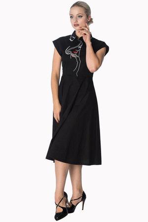 Model Face Longer Dress-Banned-Dark Fashion Clothing