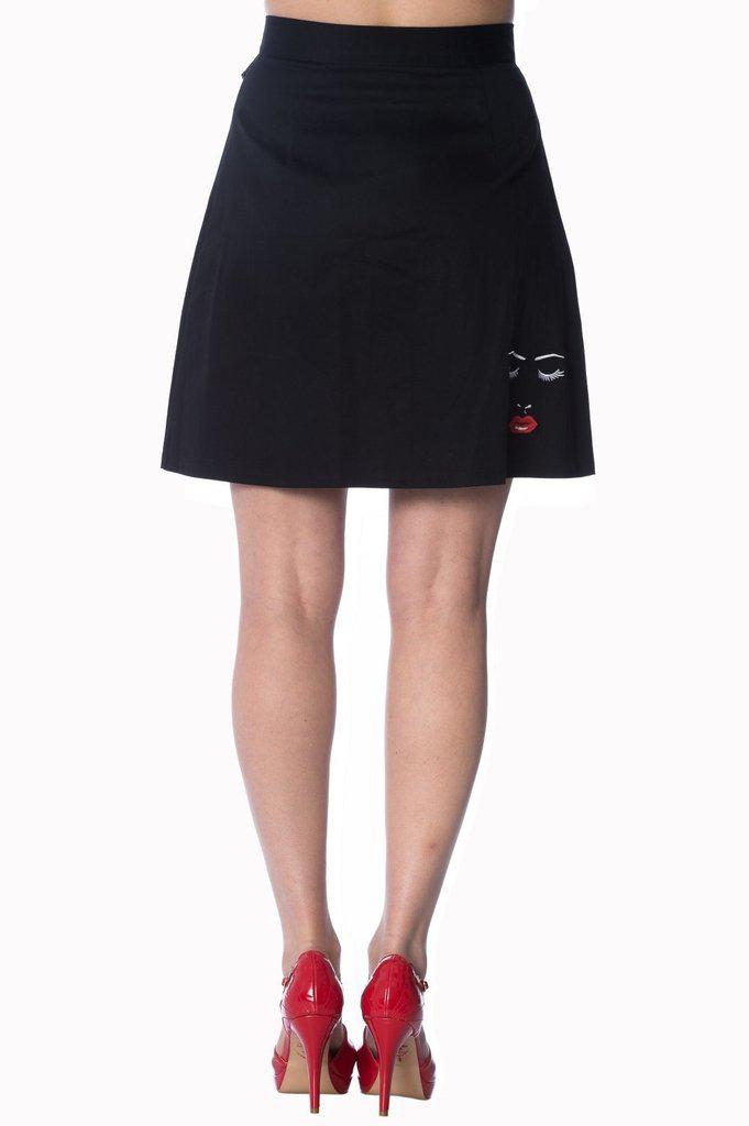 Model Face Skirt-Banned-Dark Fashion Clothing