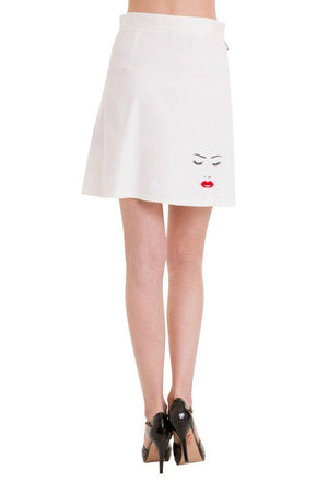 Model Face Skirt-Banned-Dark Fashion Clothing