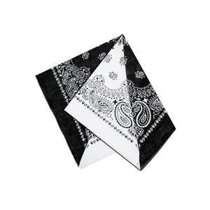 Monochrome Vintage Design Cotton Bandana - Ian-Dr Faust-Dark Fashion Clothing