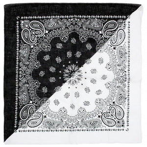 Monochrome Vintage Design Cotton Bandana - Ian-Dr Faust-Dark Fashion Clothing