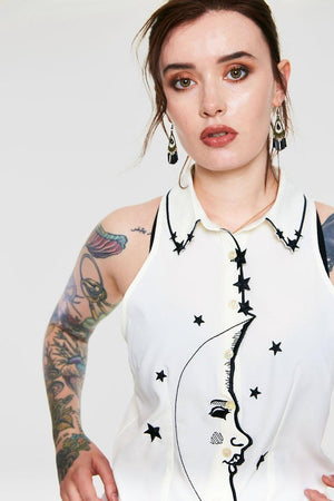 Moonstone Plaque Top-Jawbreaker-Dark Fashion Clothing