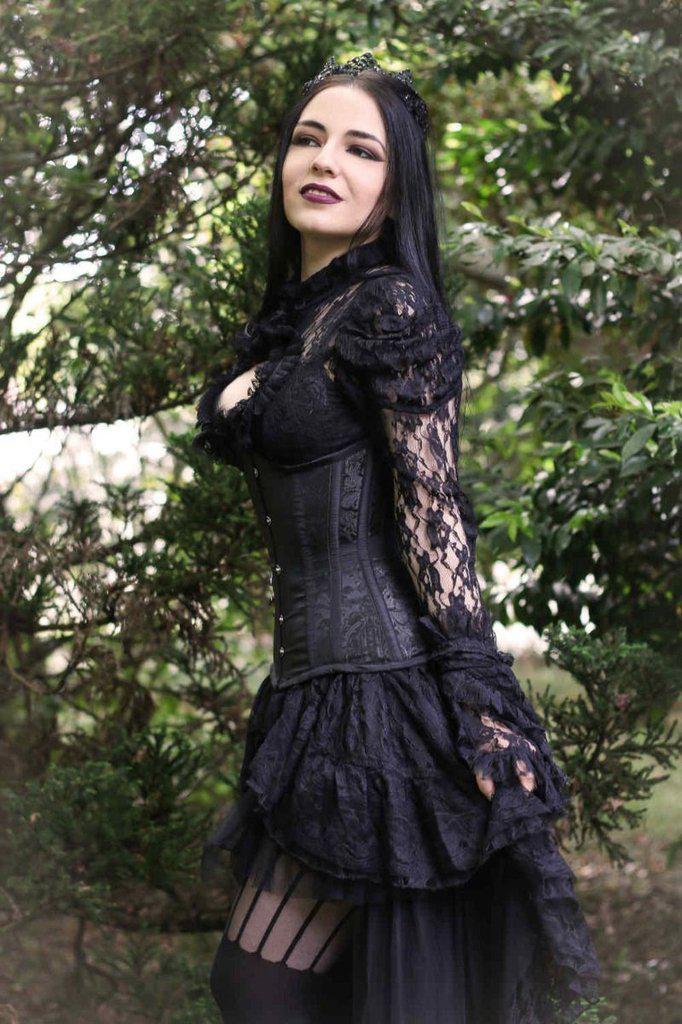 Morgana Underbust Steel Boned Corset In King Brocade & Taffeta-Burleska-Dark Fashion Clothing