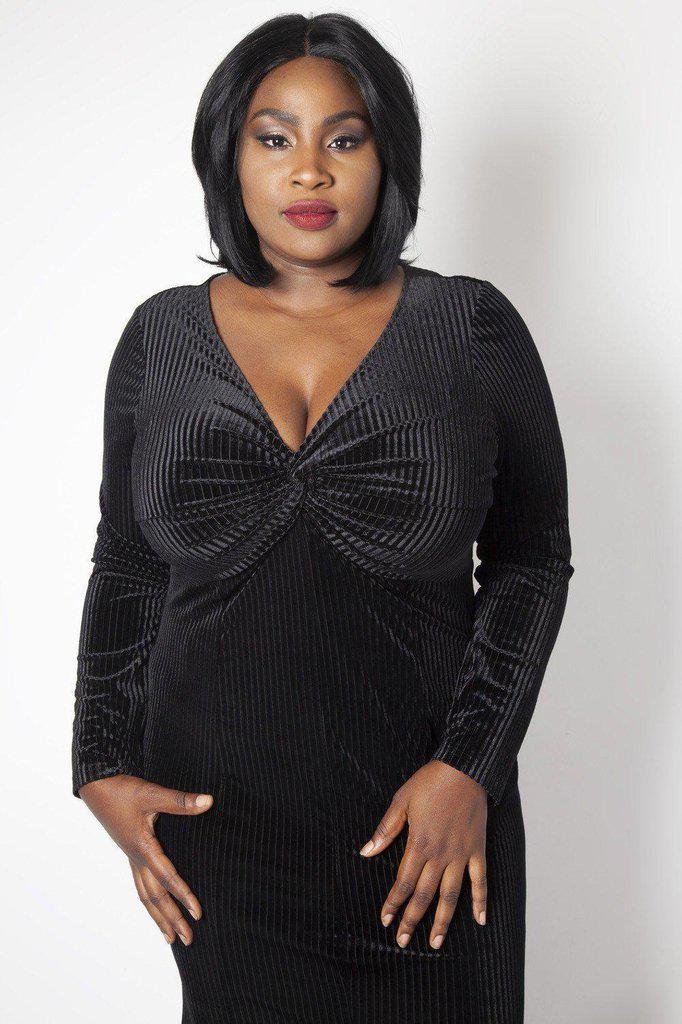 Morticia Black Gown-Voodoo Vixen-Dark Fashion Clothing