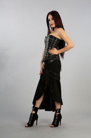 New Aphrodites C-locks Overbust In Black Twill And Black Matte-Burleska-Dark Fashion Clothing