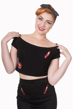New Romantics Cropped Top-Banned-Dark Fashion Clothing