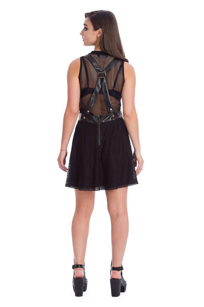 Nightmare Net Tie Top-Banned-Dark Fashion Clothing