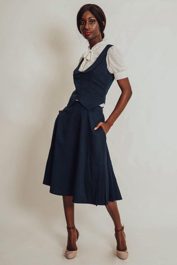 Nyla Tailored Suit Vest-Voodoo Vixen-Dark Fashion Clothing