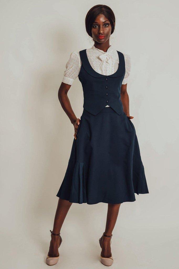 Nyla Tailored Suit Vest-Voodoo Vixen-Dark Fashion Clothing