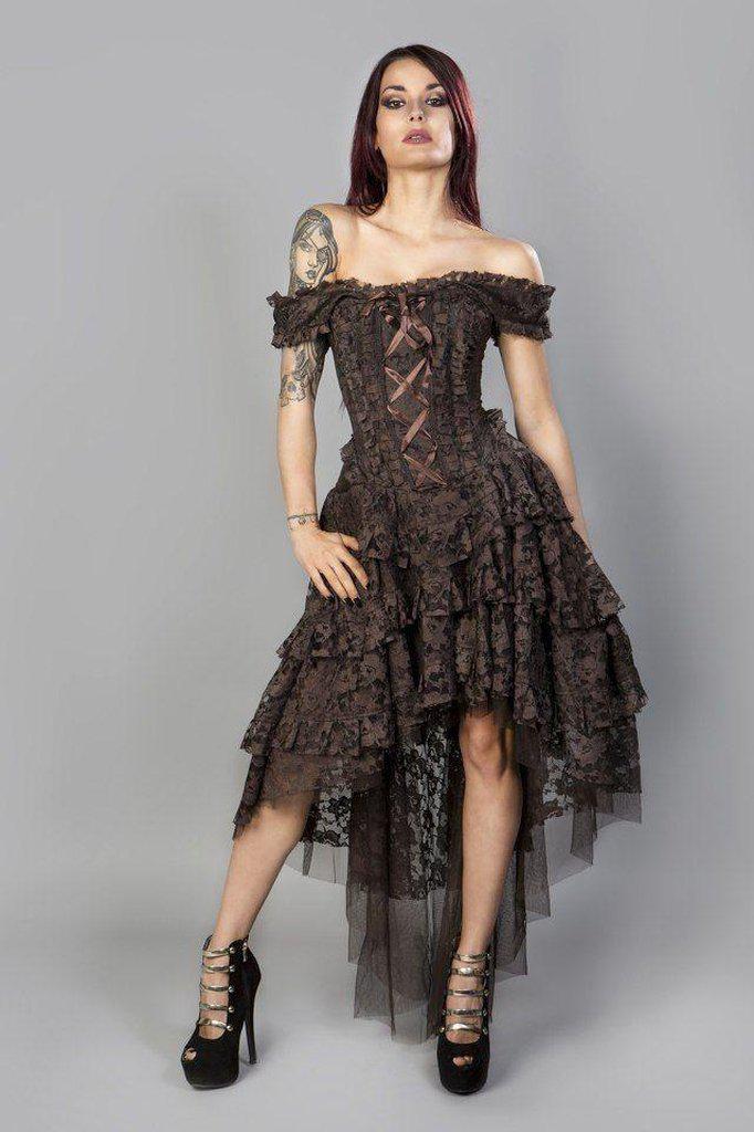 Ophelie Burlesque Corset Dress King Brocade-Burleska-Dark Fashion Clothing