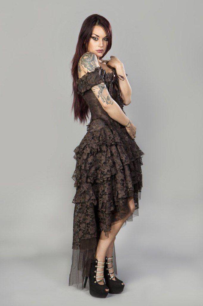 Ophelie Burlesque Corset Dress King Brocade-Burleska-Dark Fashion Clothing