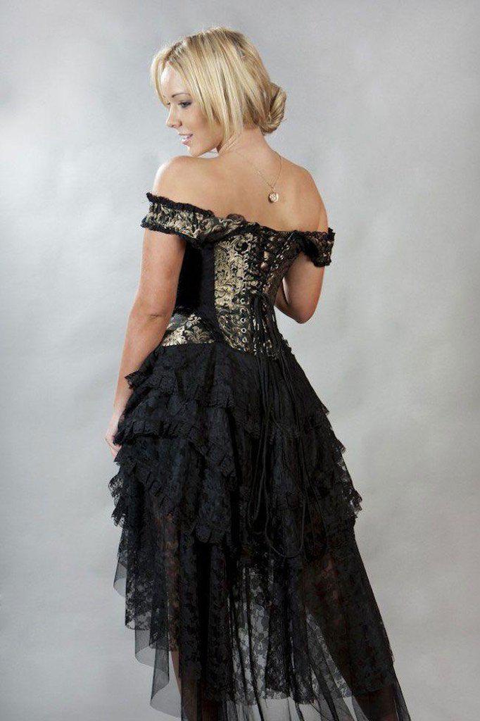 Ophelie Burlesque Corset Dress King Brocade-Burleska-Dark Fashion Clothing