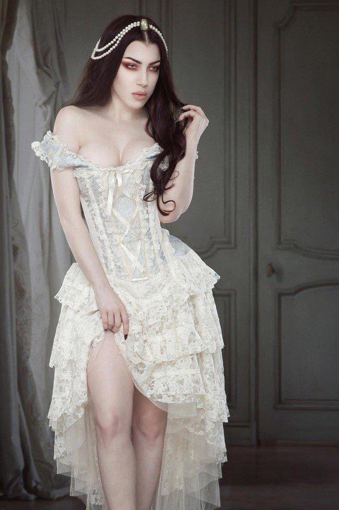 Ophelie Burlesque Corset Dress King Brocade-Burleska-Dark Fashion Clothing