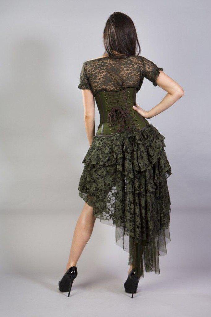 Ophelie Burlesque High Low Skirt In Lace-Burleska-Dark Fashion Clothing