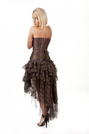 Ophelie Burlesque High Low Skirt In Lace-Burleska-Dark Fashion Clothing